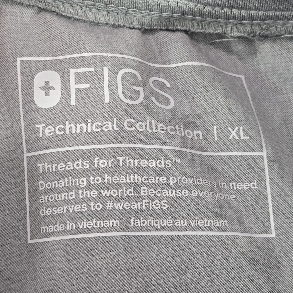 FIGS Women Scrub Pants XL Gray Zamora Jogger Zipper PO#2153 28